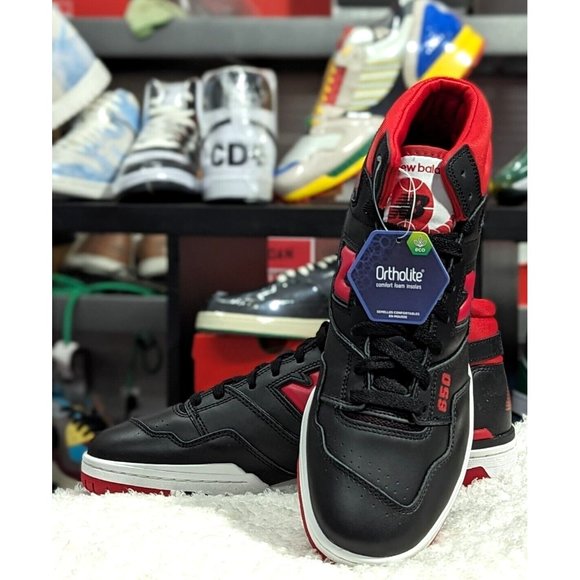 NEW BALANCE 650R BLACK RED BB650 RBR Sz13